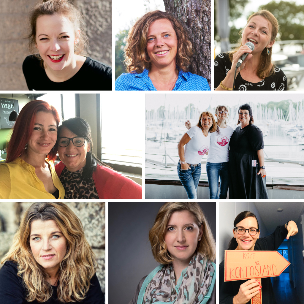 Zusammenstellung von Fotos einiger Speakerinnen des Damenkränzchens